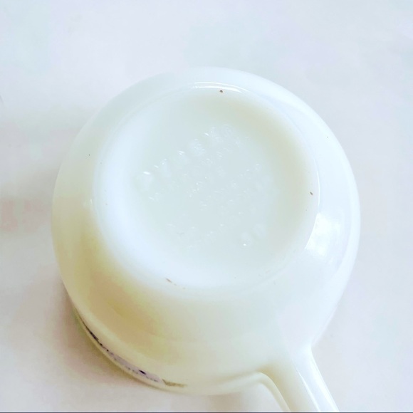 Vintage Pyrex White Milk Glass Coffee Cup Mug Crazy Daisy Spring Blossom Pattern - Picture 6 of 9